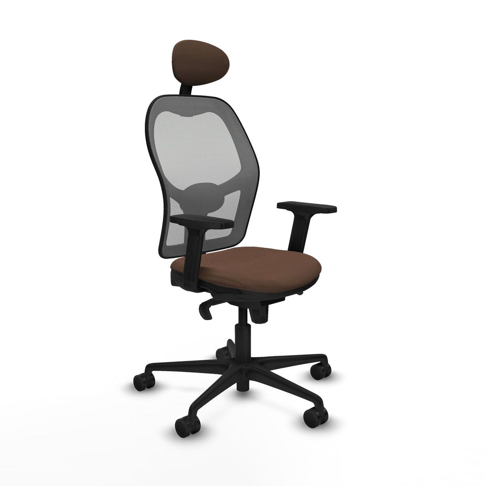 Sedia Ufficio con Poggiatesta Piqueras y Crespo 2D036N1 Grigio Marrone scuro