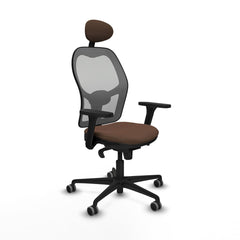 Sedia Ufficio con Poggiatesta Piqueras y Crespo 3D036G1 Grigio Marrone scuro