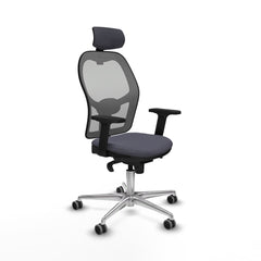 Sedia Ufficio con Poggiatesta Piqueras y Crespo 2D086G2 Grigio scuro