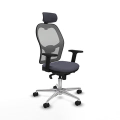 Sedia Ufficio con Poggiatesta Piqueras y Crespo 2D086N2 Grigio scuro