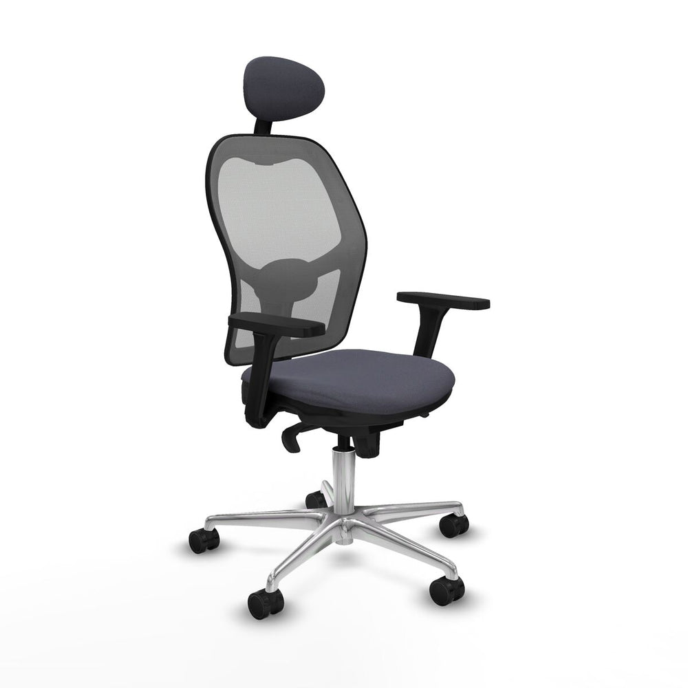 Sedia Ufficio con Poggiatesta Piqueras y Crespo 3D086N1 Grigio scuro