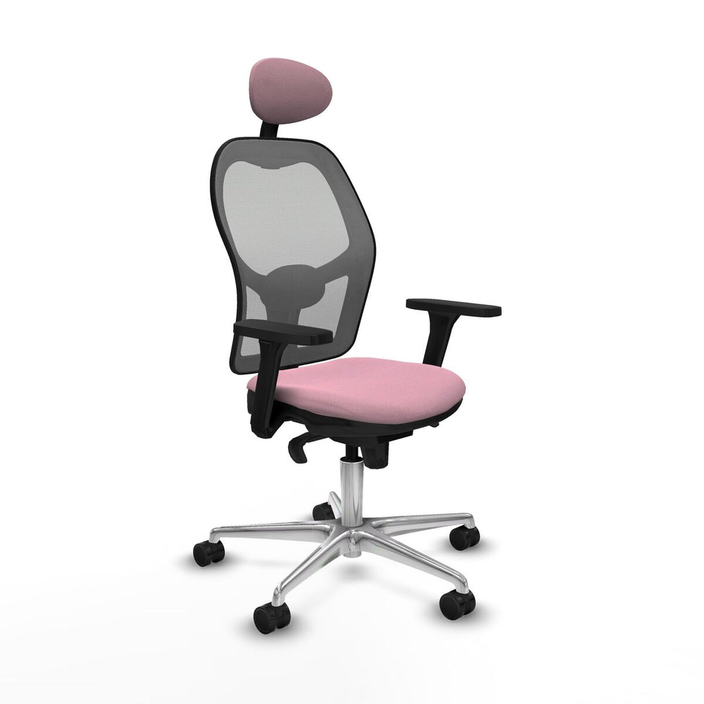 Sedia Ufficio con Poggiatesta Piqueras y Crespo 3D086N1 Rosa