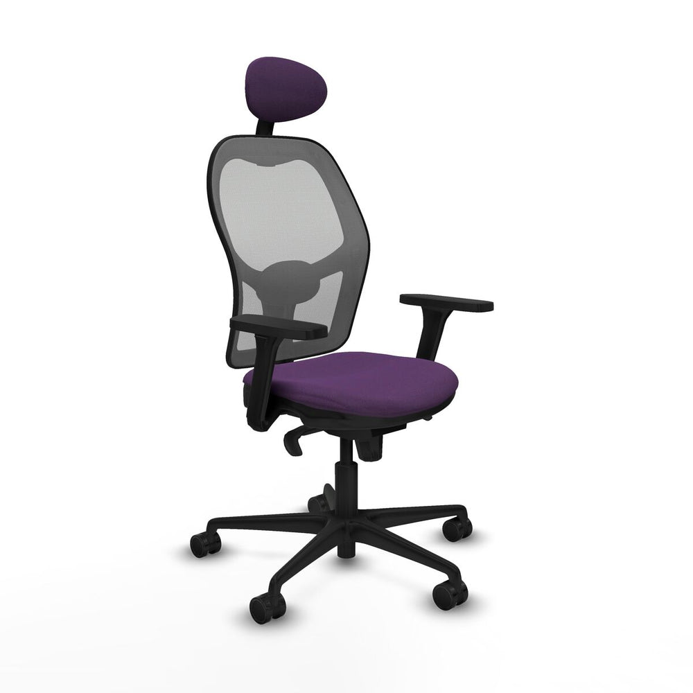 Sedia Ufficio con Poggiatesta Piqueras y Crespo 3D036N1 Viola