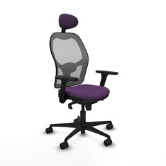 Sedia Ufficio con Poggiatesta Piqueras y Crespo 3D036N1 Viola