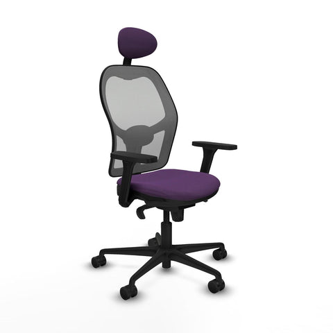 Sedia Ufficio con Poggiatesta Piqueras y Crespo 3D036N1 Viola