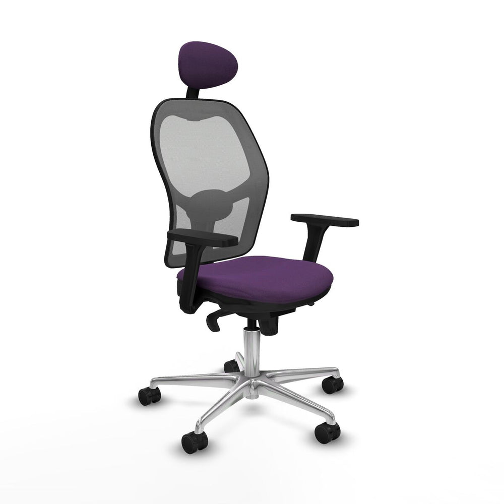 Sedia Ufficio con Poggiatesta Piqueras y Crespo 3D086N1 Viola
