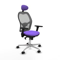 Sedia Ufficio con Poggiatesta Piqueras y Crespo 3D086N1 Lilla