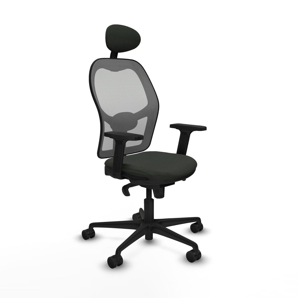 Silla de Oficina con Cabecero Piqueras y Crespo 2D036N1 Negro