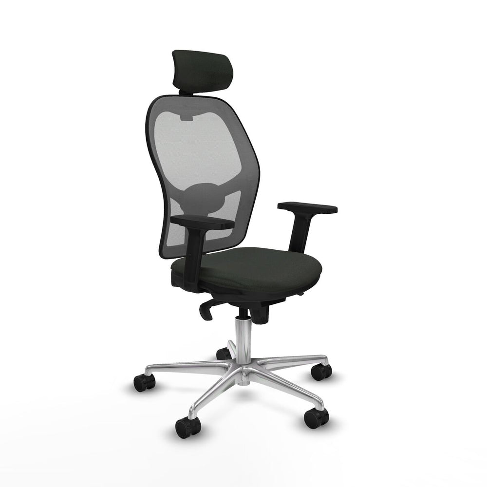 Sedia Ufficio con Poggiatesta Piqueras y Crespo 2D086N2 Nero