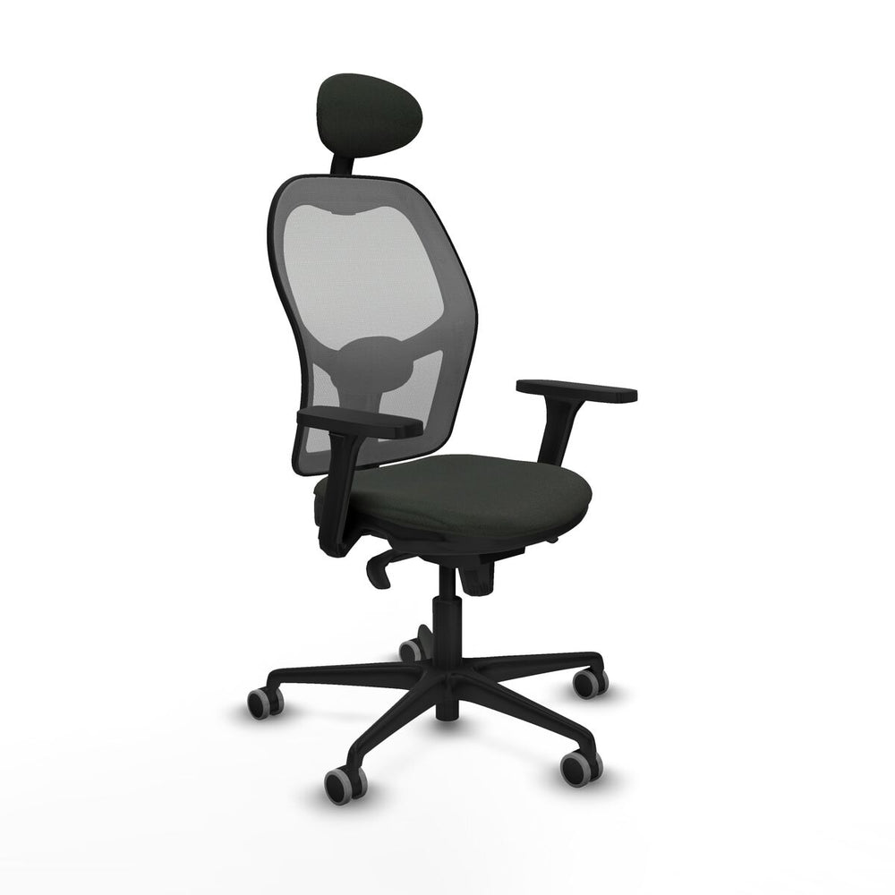 Sedia Ufficio con Poggiatesta Piqueras y Crespo 3D036G1 Nero