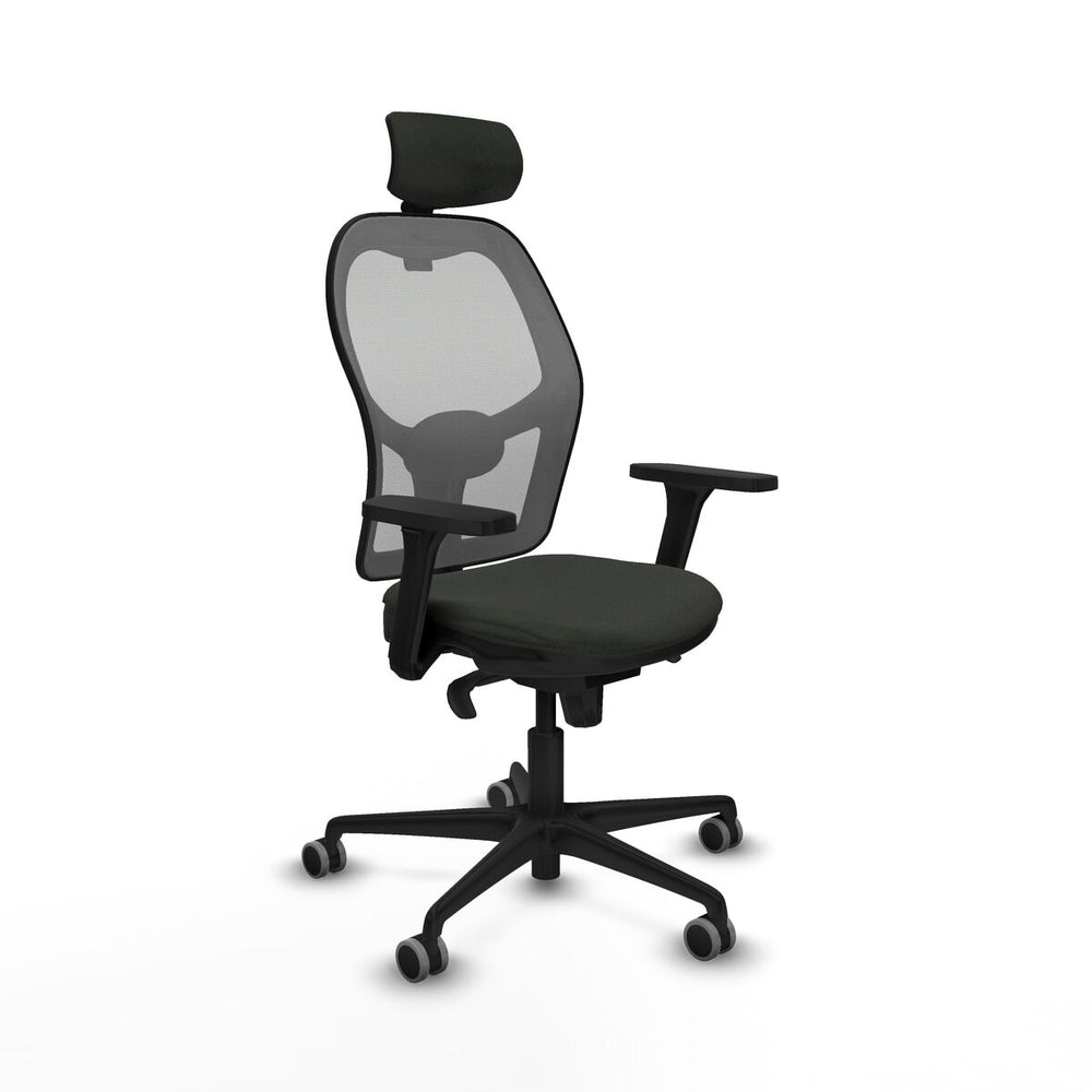 Sedia Ufficio con Poggiatesta Piqueras y Crespo 3D036G2 Nero