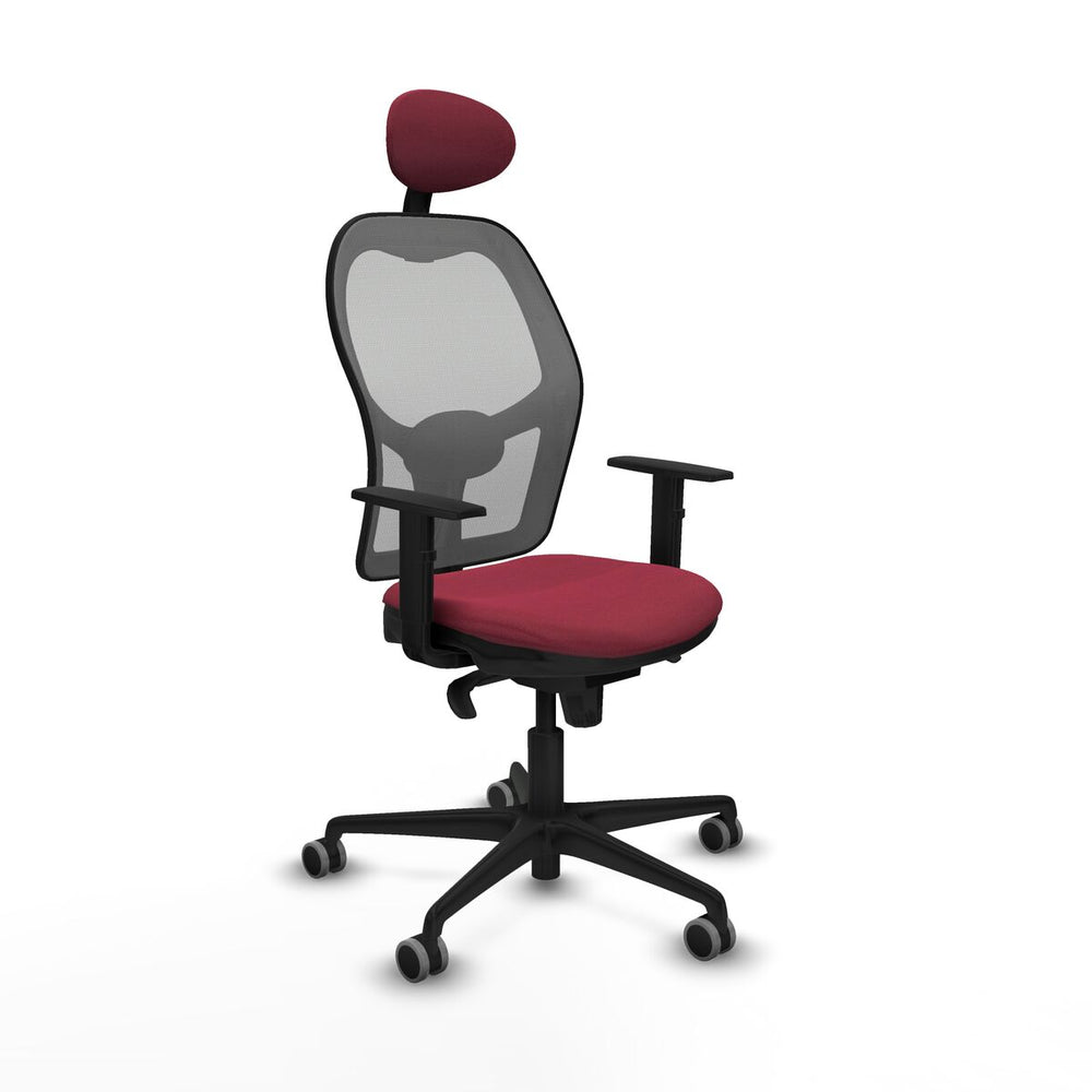 Sedia Ufficio con Poggiatesta Jorquera Piqueras y Crespo 1D036G1 Rosso Granato