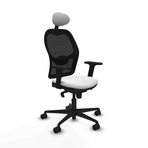 Sedia Ufficio con Poggiatesta Piqueras y Crespo 2D036N1 Bianco