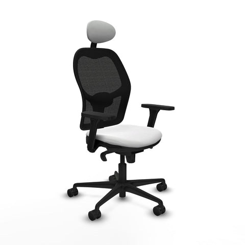 Sedia Ufficio con Poggiatesta Piqueras y Crespo 3D036N1 Bianco