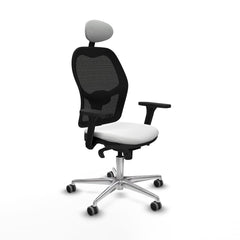 Sedia Ufficio con Poggiatesta Piqueras y Crespo 3D086G1 Bianco