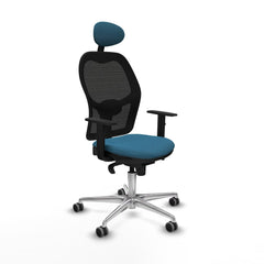 Office Chair Piqueras y Crespo 1D086G1 Black Petroleum green