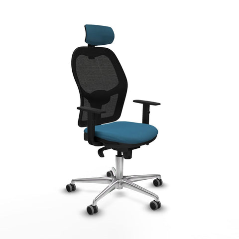 Silla de Oficina Piqueras y Crespo 1D086G2 Negro Verde petróleo