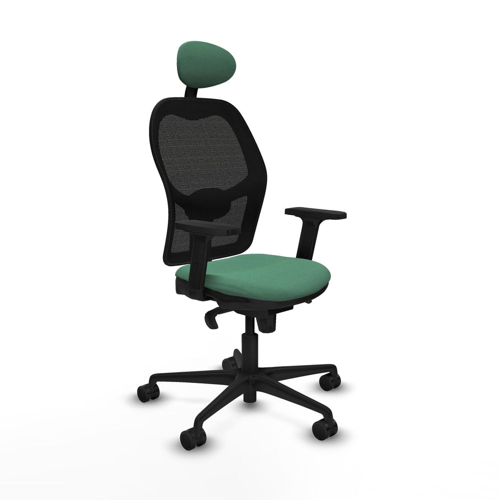 Sedia Ufficio con Poggiatesta Piqueras y Crespo 2D036N1 Verde Smeraldo