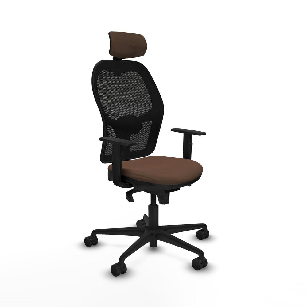 Sedia da Ufficio Piqueras y Crespo 1D036N2 Nero Marrone scuro