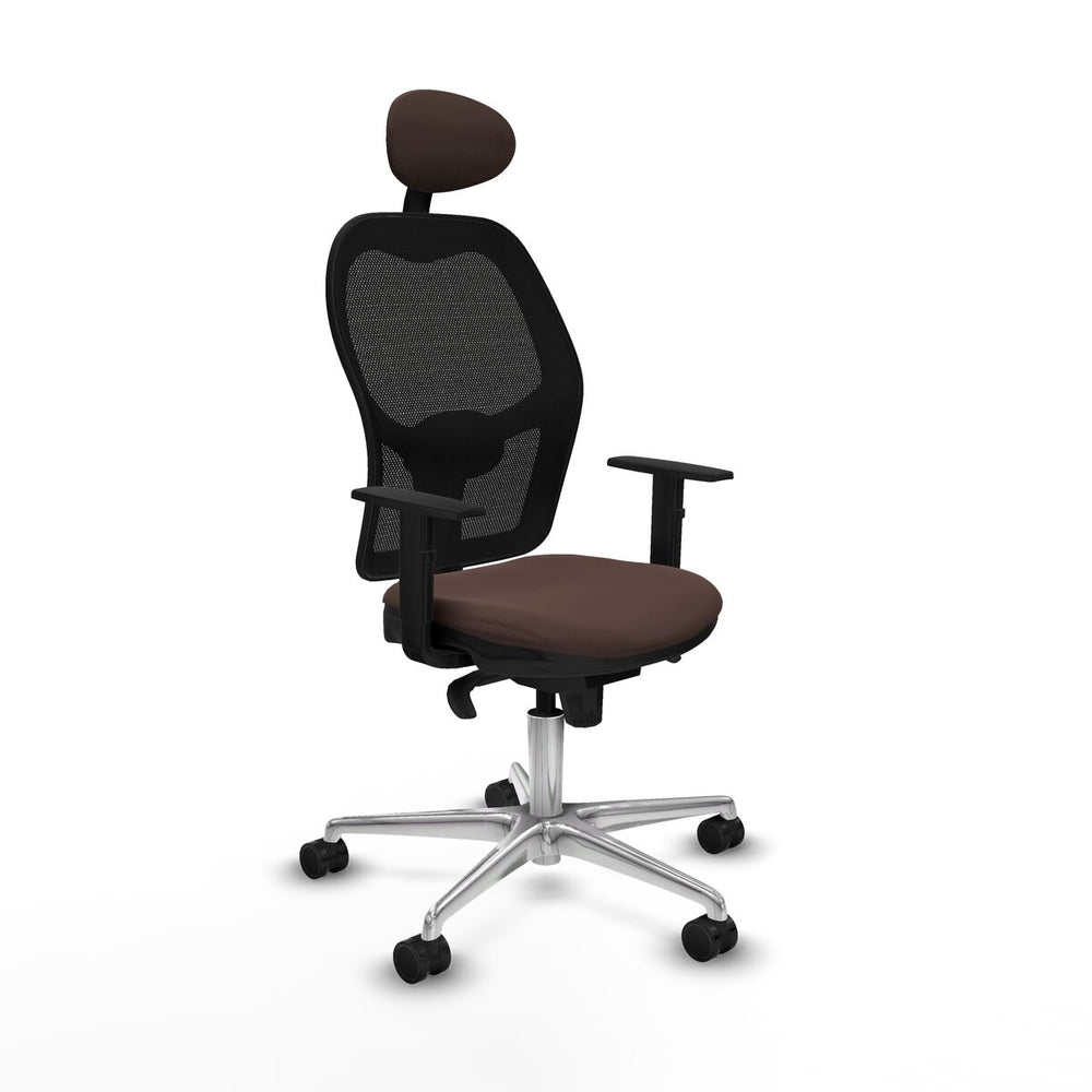 Sedia da Ufficio Piqueras y Crespo 1D086N1 Nero Marrone scuro
