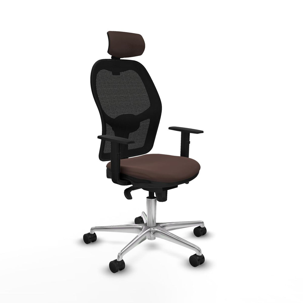 Silla de Oficina Piqueras y Crespo 1D086N2 Negro Marrón oscuro