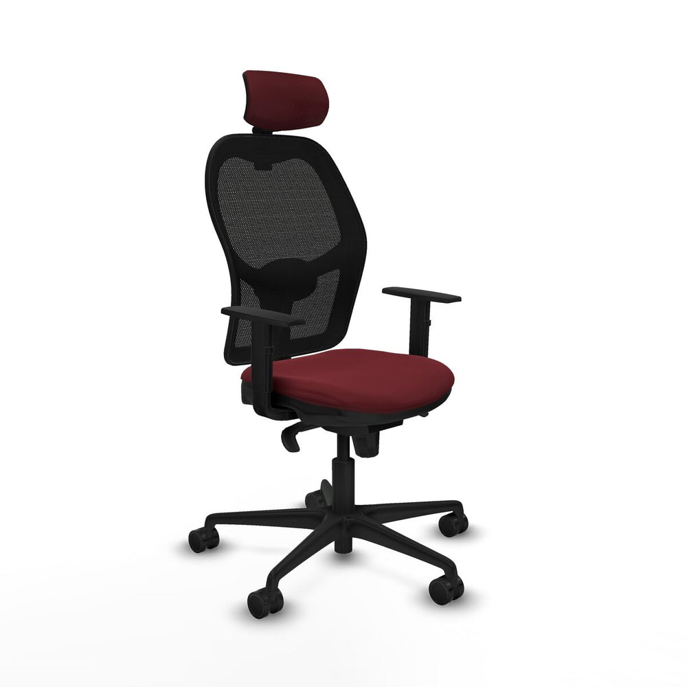 Silla de Oficina Piqueras y Crespo 1D036N2 Granate