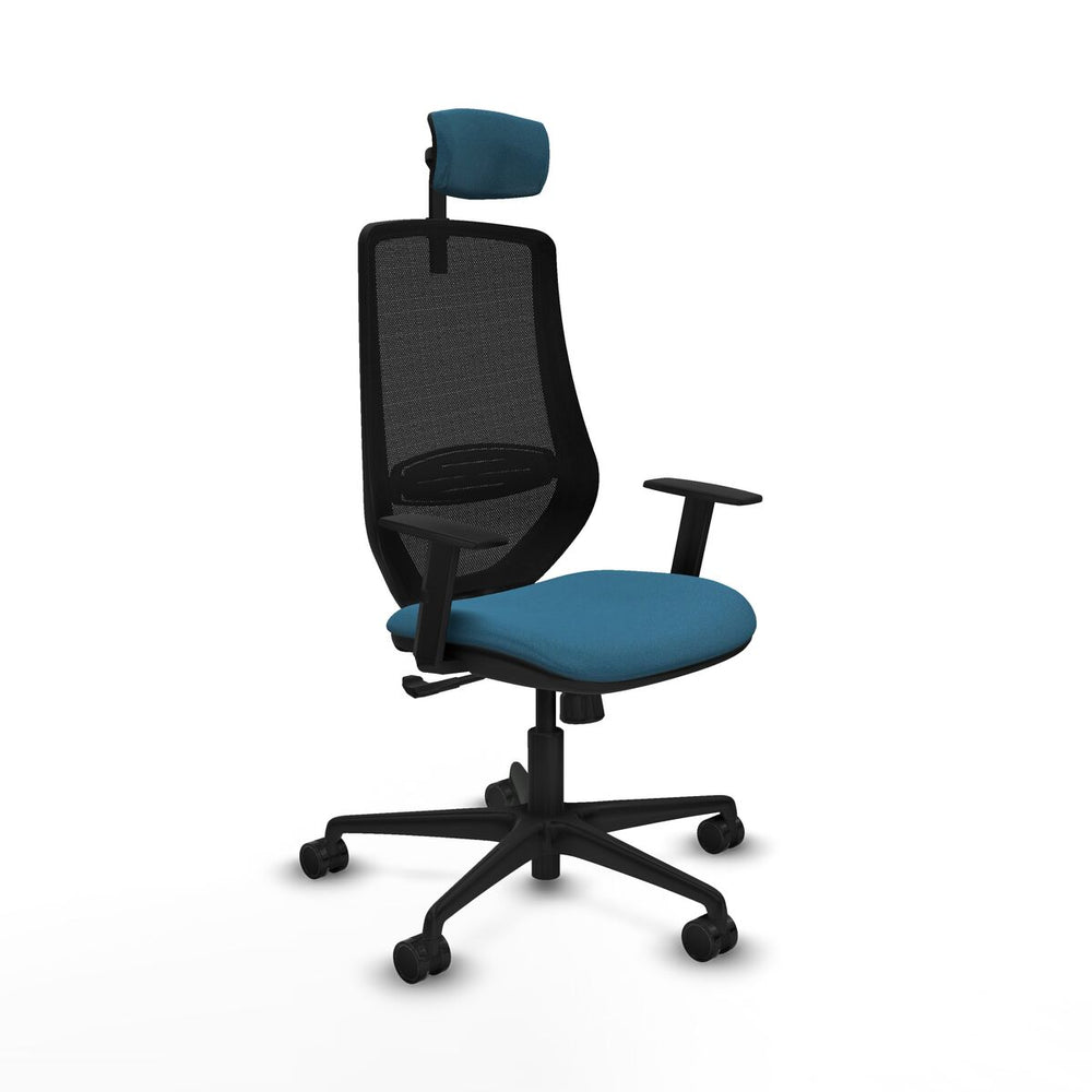 Sedia da Ufficio Piqueras y Crespo D036N2W Nero Verde petrolio