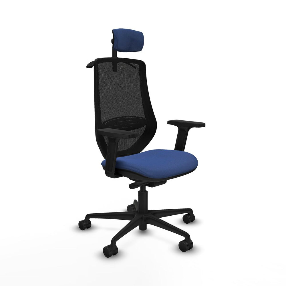 Sedia Ufficio con Poggiatesta Mardos traslack bali Piqueras y Crespo D036N2H Blu Marino