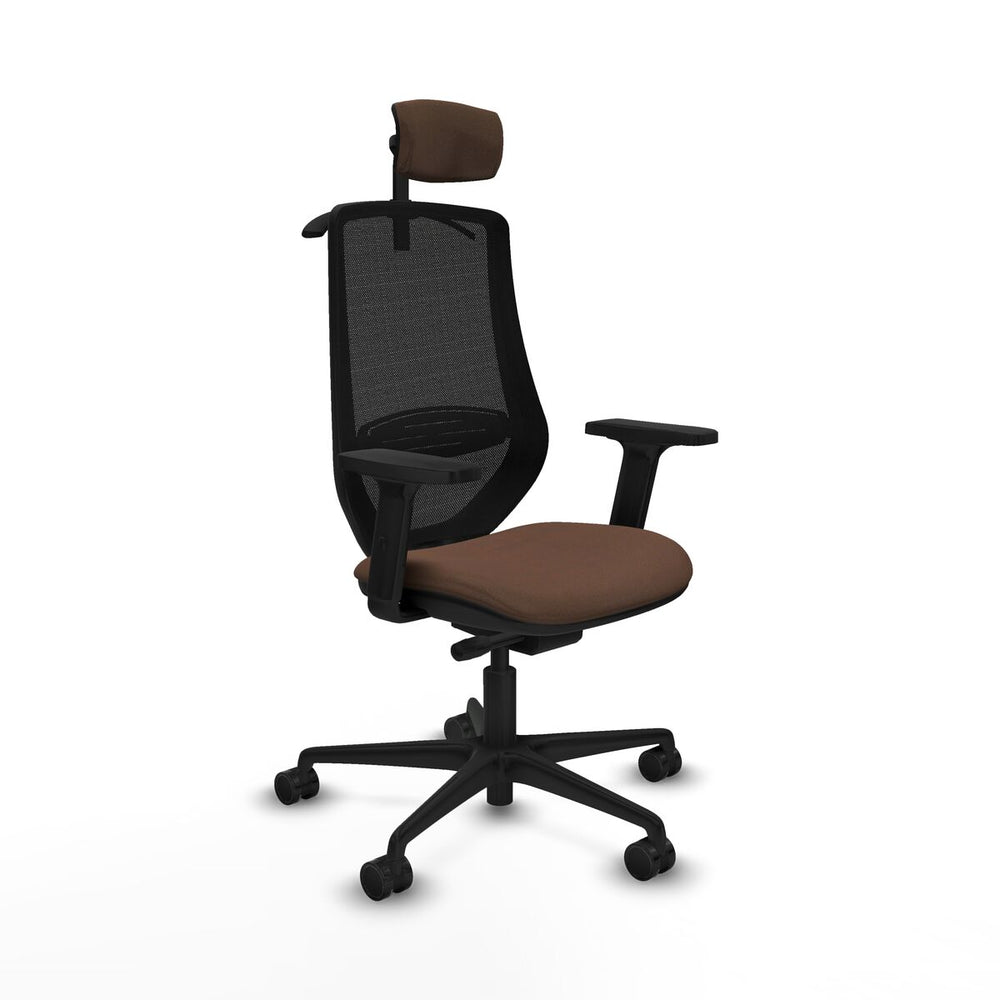 Sedia da Ufficio Mardos traslack bali Piqueras y Crespo D036N2H Nero Marrone scuro