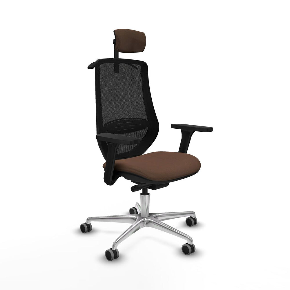 Sedia da Ufficio Mardos traslack bali Piqueras y Crespo D086G2H Nero Marrone scuro