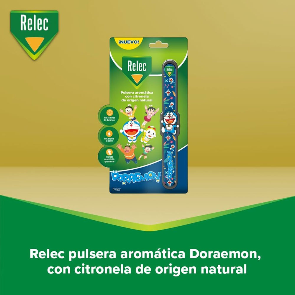 Pulsera Antimosquitos de Citronela Relec Doraemon