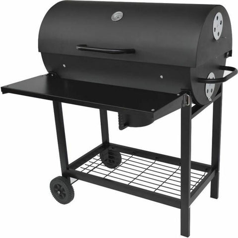 Barbecue a Carbone con Coperchio e Ruote Fieldmann FZG 1007 Nero