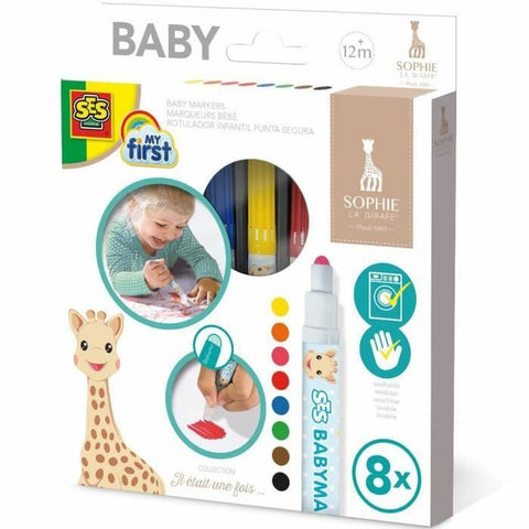 Set di Pennarelli babies SES Creative SOPHIE LA GIRAFE Multicolore