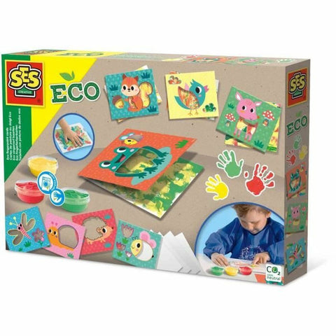 Set da Disegno SES Creative Eco Finger Paint Cards