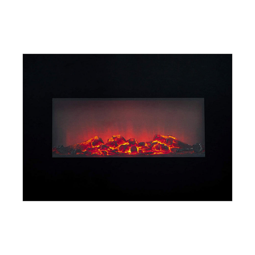 Chimenea Eléctrica Decorativa de Pared Classic Fire Memphis Negro 1800 W 66 x 13 x 46 cm