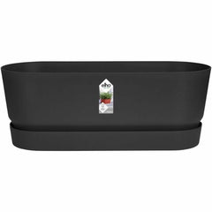 Jardinera Elho   Negro 50 cm Plástico Ovalada
