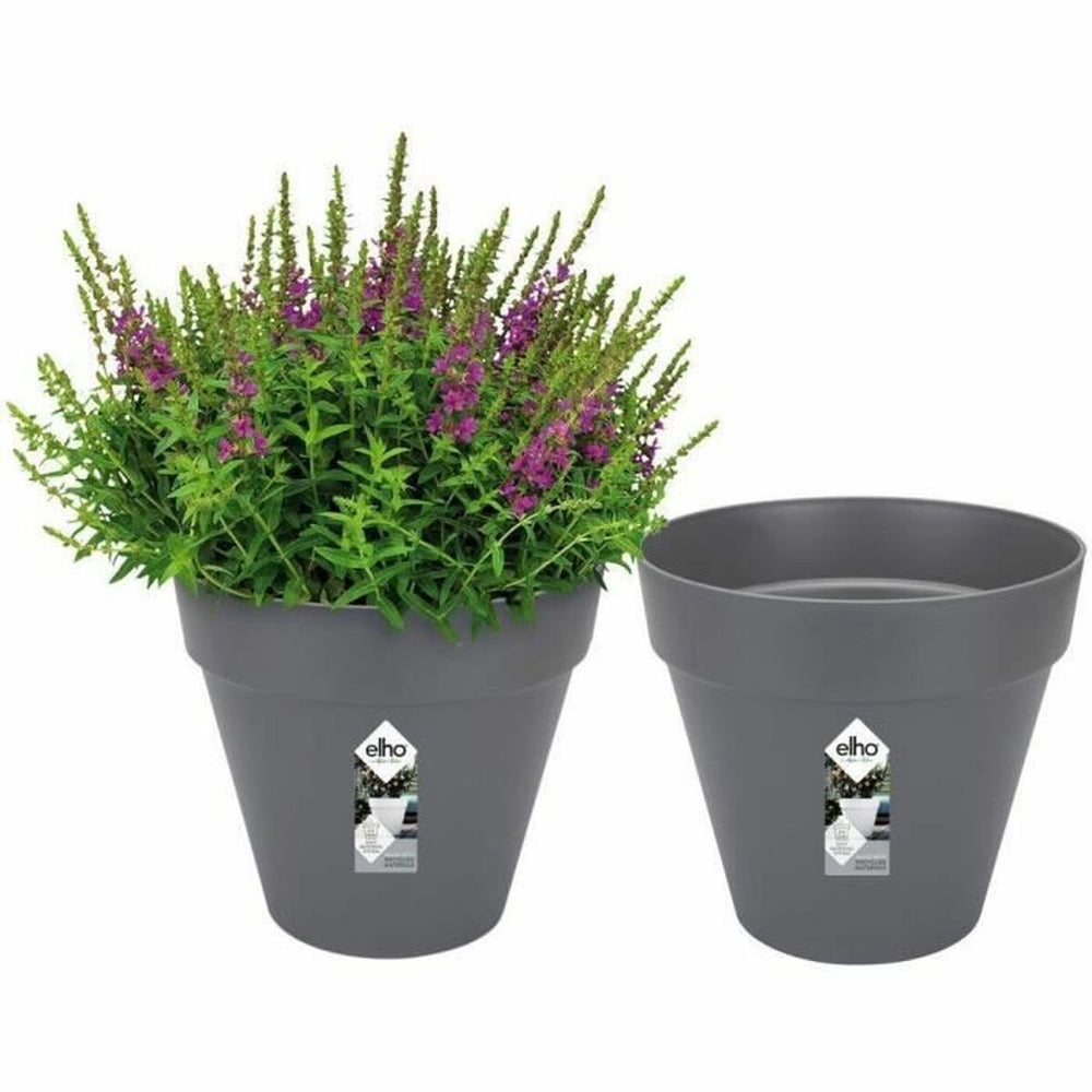 Set of pots Elho Grey Plastic Circular 2 Pieces