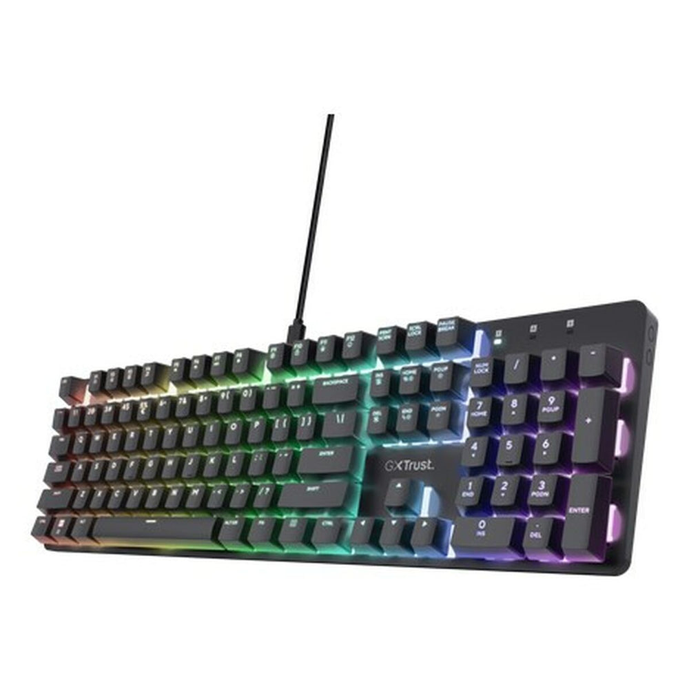 Tastiera per Giochi Trust GXT 871 Zora Nero Multicolore QWERTY Qwerty US