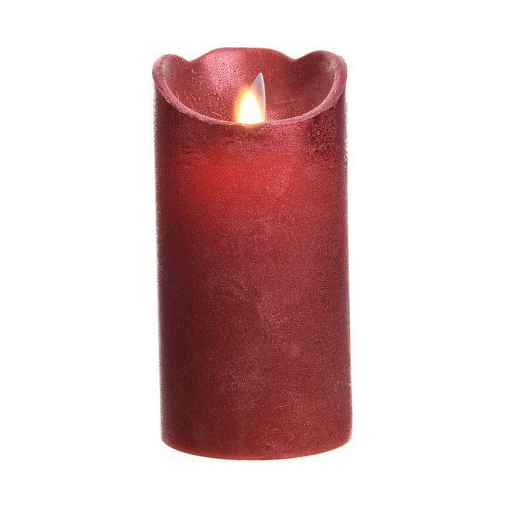 Candela LED Lumineo Rosso Ø 7,5 X 15 CM