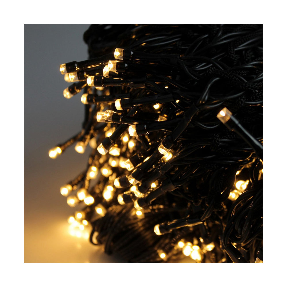 Tenda Luminosa LED Luce calda Bianco Caldo 2 m Nero
