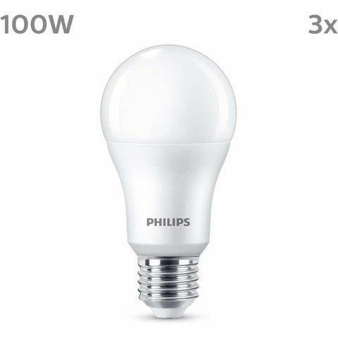 Lampadina LED Philips A67 Bianco E 100 W E27 3 Unità (4000 K)