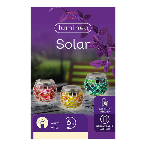 Lampada ad energia solare Lumineo 894596 9 cm Mosaico