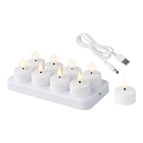 Candela LED Lumineo 486715 Bianco Ricaricabile Interno (8 Unità)
