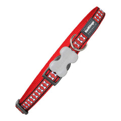 Collar para Perro Red Dingo Reflectante Huesos Rojo (1,5 x 24-36 cm)