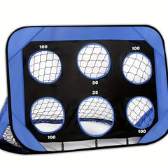 Porta da calcio 4 in 1, porta da calcio a scomparsa, porta da allenamento, rete, borsa per il trasporto