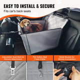 Seggiolino auto per cani, rialzato impermeabile per auto con telaio di supporto.