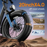 URLIFE E20 PRO E-Bike 1500W Fat Bike 7 Velocità 48V