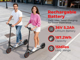 Monopattino elettrico da 350W, velocità massima 19 km/h, cambio a 3 velocità, autonomia 32 km,