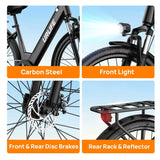 URLIFE E26 Bici Elettrica Urbana 26" Batteria Rimovibile