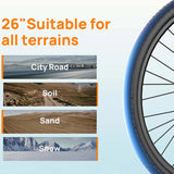 URLIFE E26 Bici Elettrica Urbana 26" Batteria Rimovibile